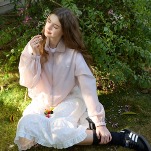 [Letter from Moon] Youth Sheer Windbreaker (Pink)