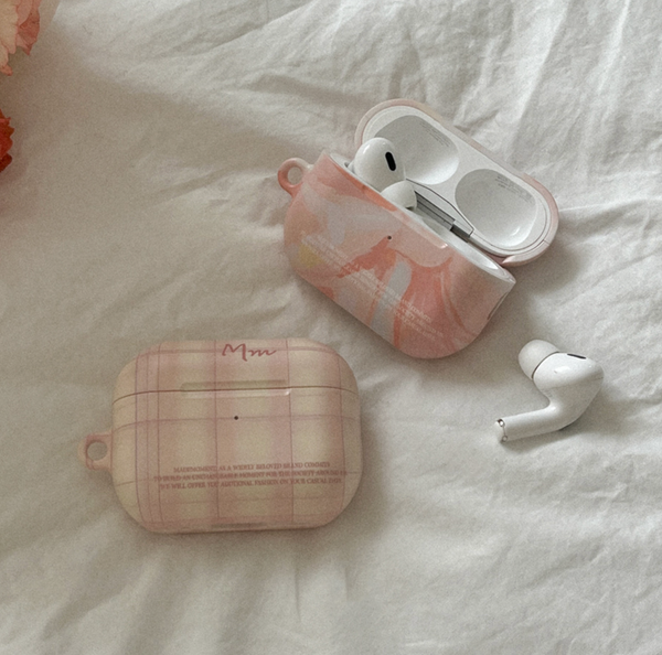 [Mademoment] Vintage Pink Beige Airpods Case