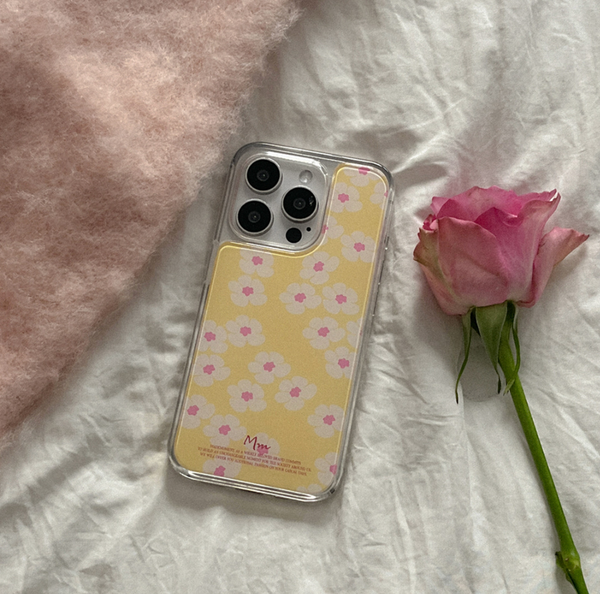 [Mademoment] Egg Daisy Pattern Acrylic Cover Case