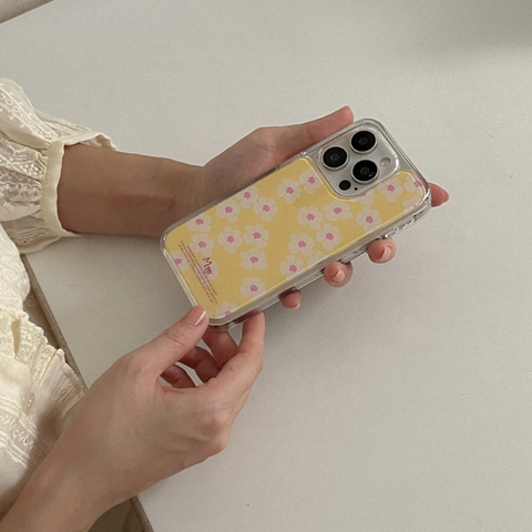 [Mademoment] Egg Daisy Pattern Acrylic Cover Case