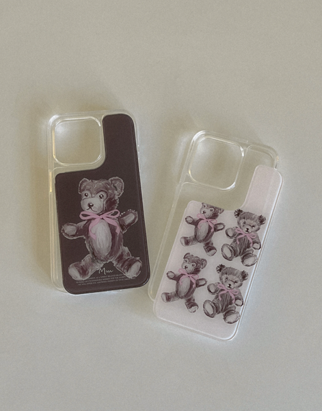 [Mademoment] Drawing Teddy Bear Acrylic Cover Case