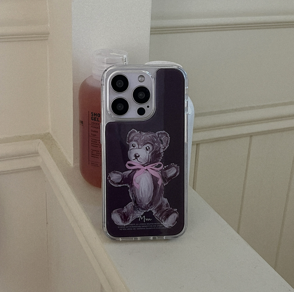 [Mademoment] Drawing Teddy Bear Acrylic Cover Case