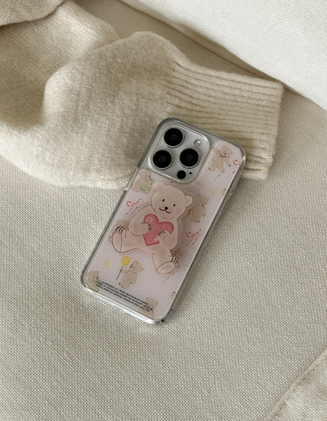 [Mademoment] Sweet Bear Pattern Acrylic Cover Case