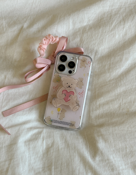 [Mademoment] Sweet Bear Pattern Acrylic Cover Case