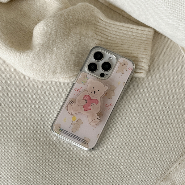 [Mademoment] Sweet Bear Pattern Acrylic Cover Case