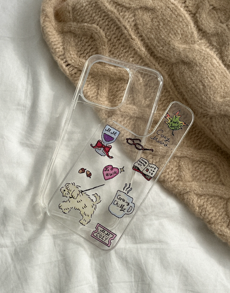 [Mademoment] Cozy Drawing Pattern Cover Case