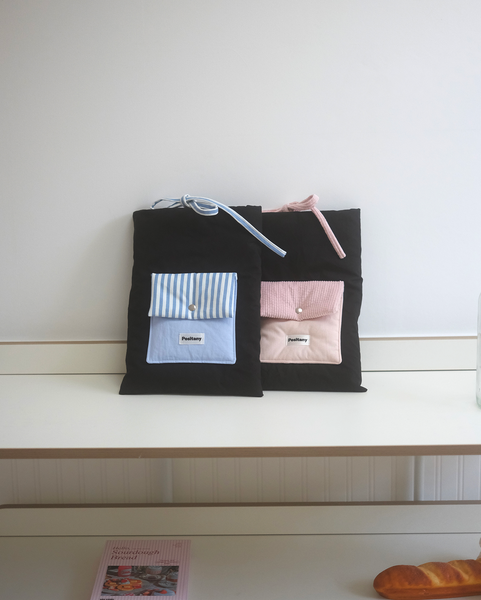 [Positany] Ribbon Tie Pouch (PINK)