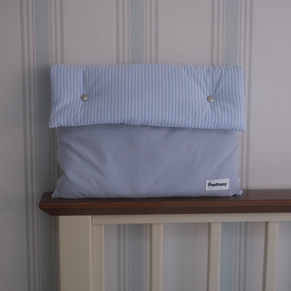 [Positany] Button Pouch (Blue Stripe)