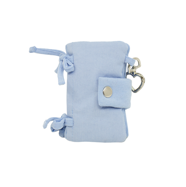 [Positany] Snug Ribbon Card Wallet (Sky Blue)