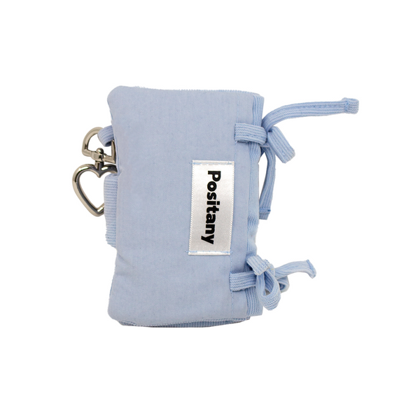 [Positany] Snug Ribbon Card Wallet (Sky Blue)