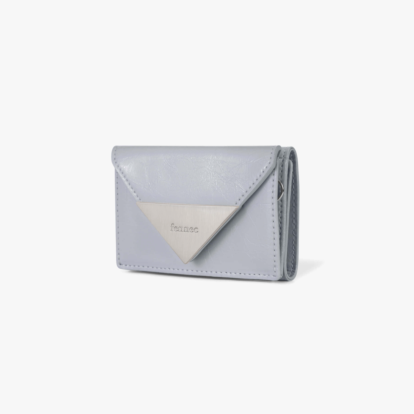 [Fennec] CRINKLE TRIANGLE TRIPLE WALLET - MISTY LAVENDER