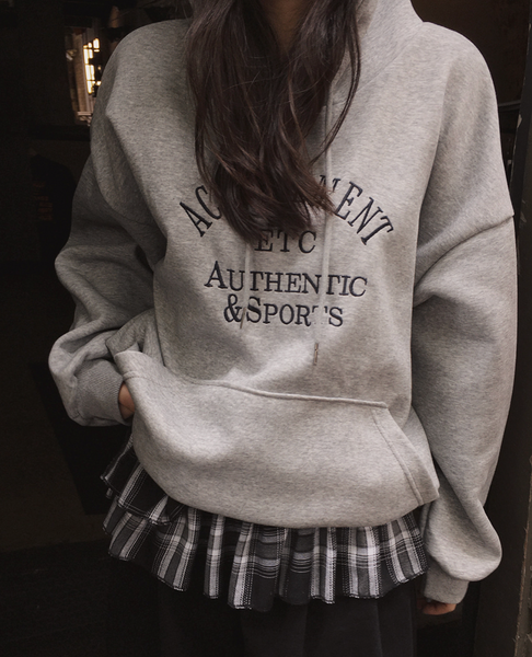 [SLOWAND] ETC Soft Lettering Hoodie