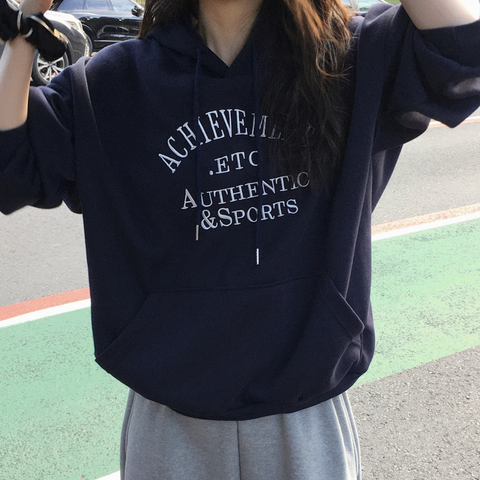 [SLOWAND] ETC Soft Lettering Hoodie