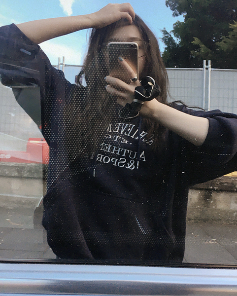 [SLOWAND] ETC Soft Lettering Hoodie