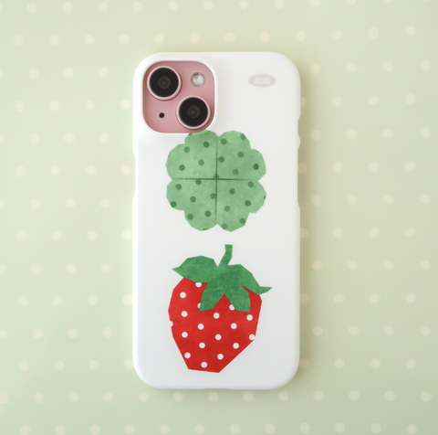 [KEZIM VILLAGE] BIG STRAWBERRY & CLOVER Hard Case