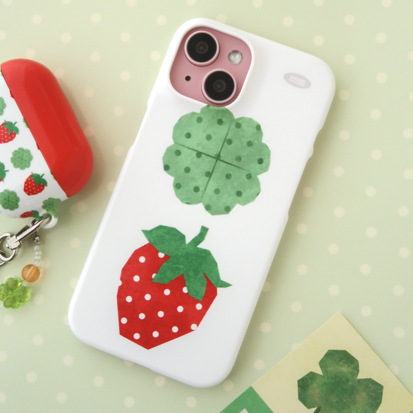 [KEZIM VILLAGE] BIG STRAWBERRY & CLOVER Hard Case