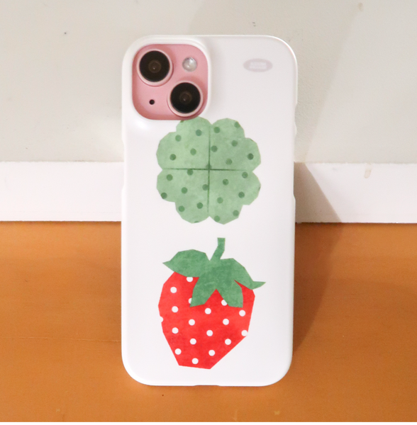 [KEZIM VILLAGE] BIG STRAWBERRY & CLOVER Hard Case