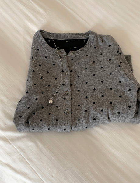 [98°C] Minuet Dot Cardigan