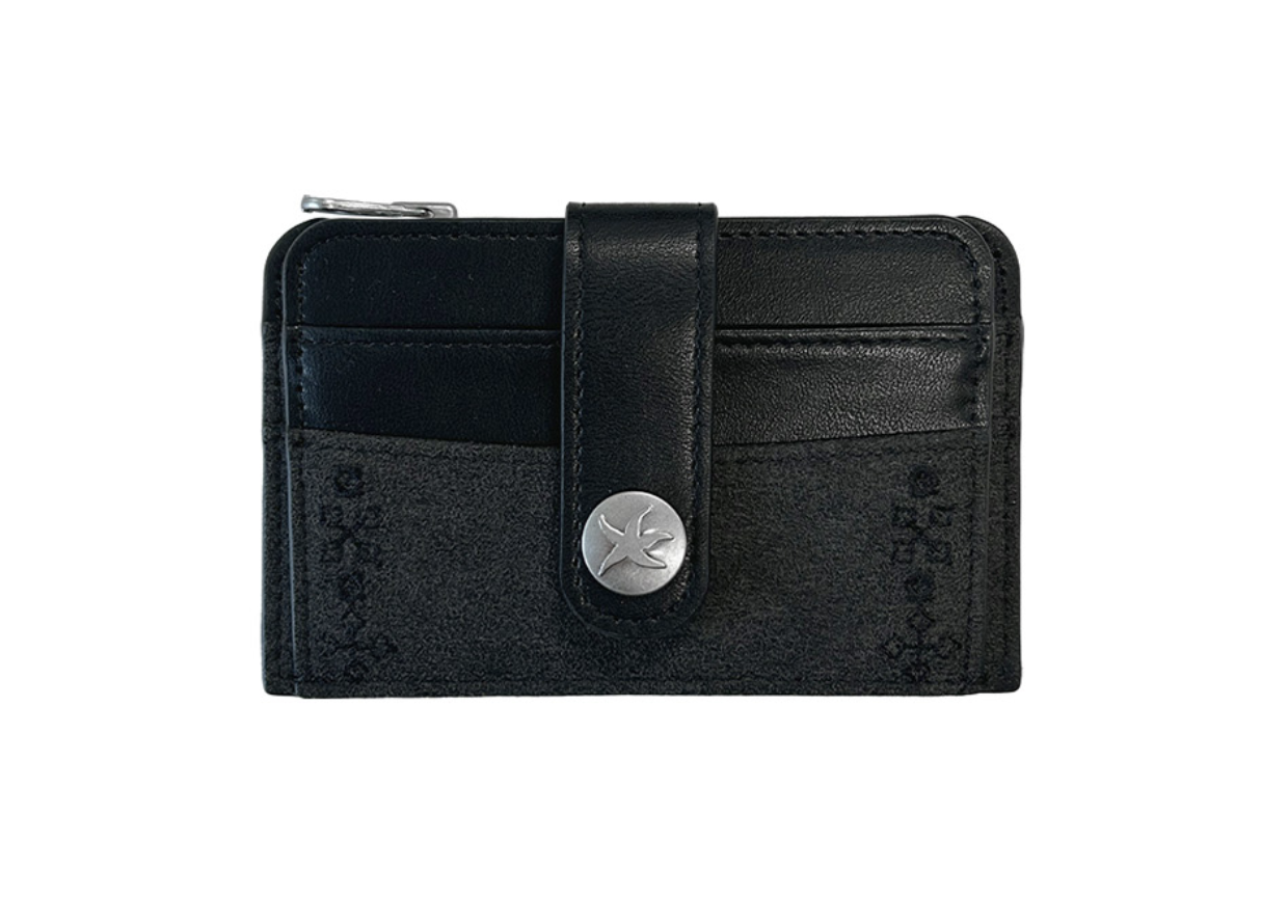 [THE COLDEST MOMENT] TCM Suede Buckle Card Wallet BLACK