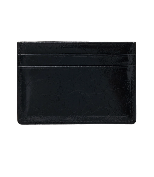 [TOOAMO] Vintage Card Wallet Black (Cowhide)