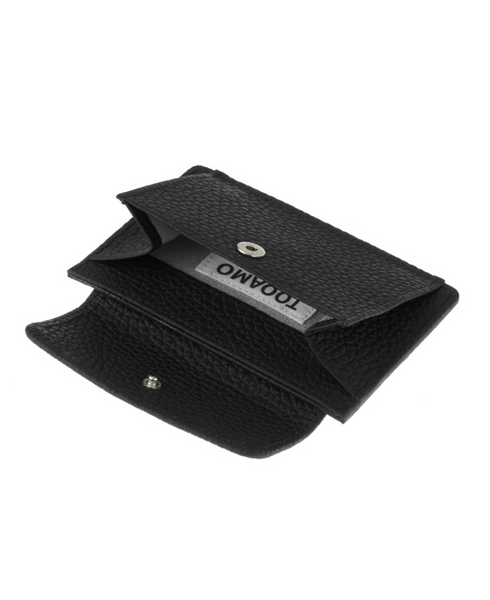 [TOOAMO] Knock Knock Pocket Card Wallet Black (Cowhide)