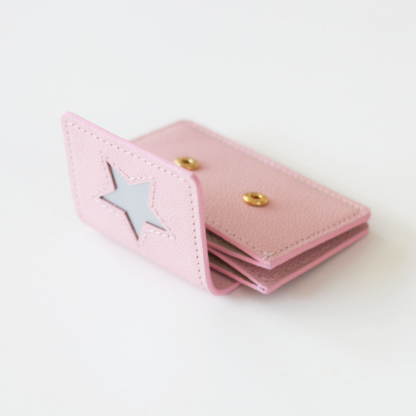 [KEIKE] Shape of Wallet Silver Pink