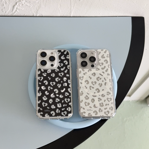 [your emotions] Heart Leopard Jelly Hard Case