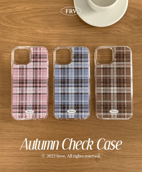 [freve] Autumn Check Jelly Hard Case