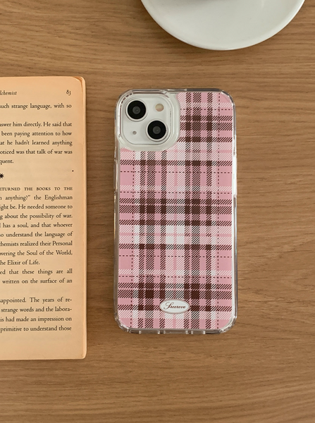 [freve] Autumn Check Jelly Hard Case