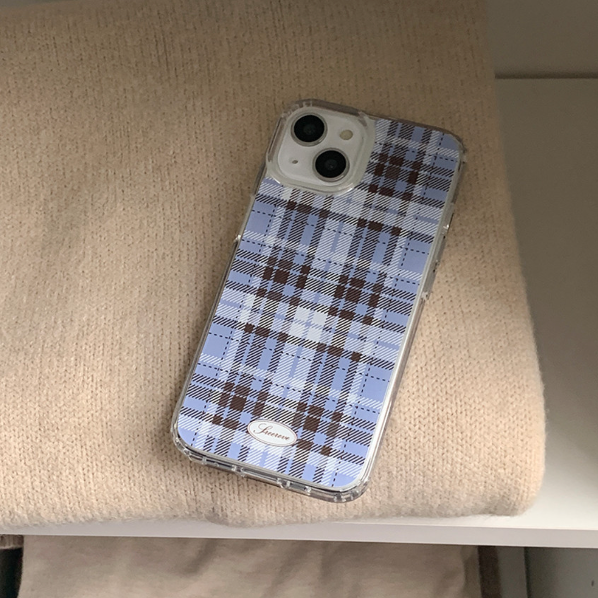 [freve] Autumn Check Jelly Hard Case