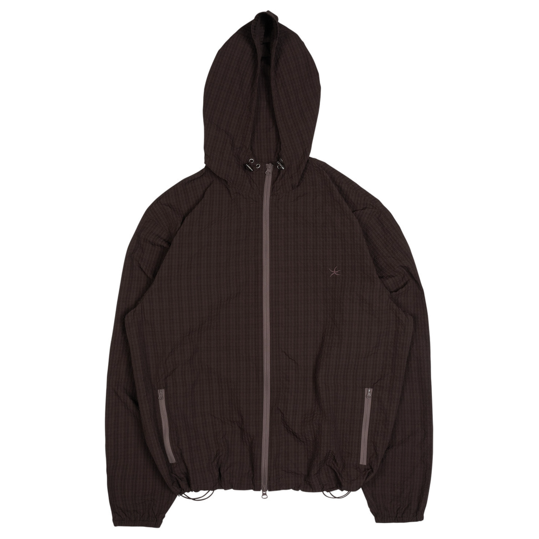 [THE COLDEST MOMENT] TCM Check Windstopper (burgundy)