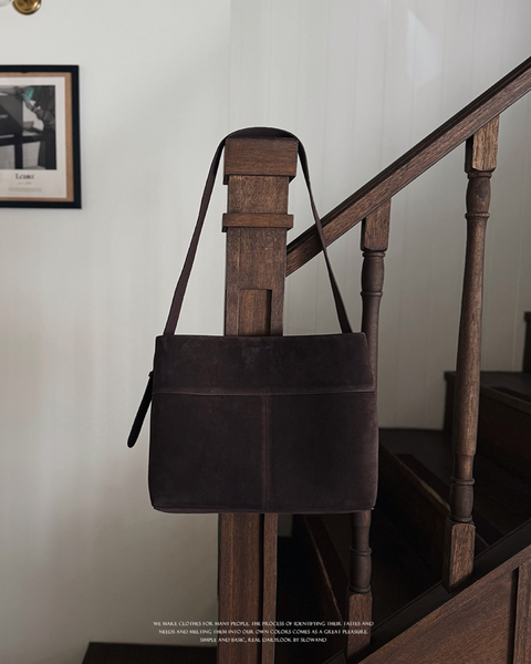 [SLOWAND] Premium Cowhide Suede Bag