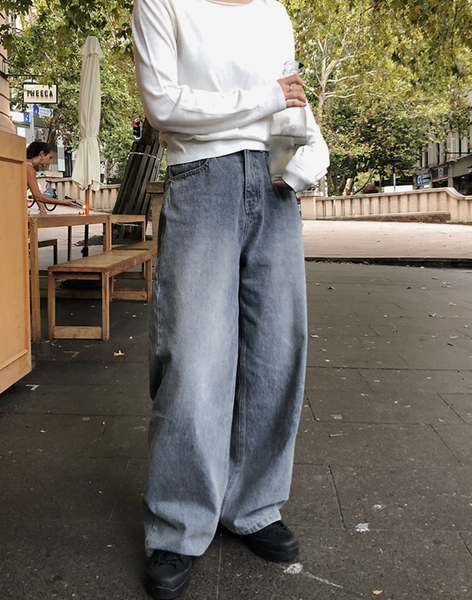 [SLOWAND] # SLOWMADE Secret Real Wide Denim Pants