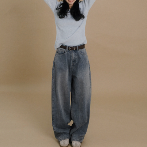 [SLOWAND] # SLOWMADE Secret Real Wide Denim Pants