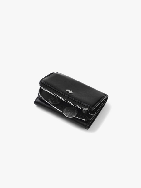 [fennec] HEARTY ZIPPER WALLET - BLACK