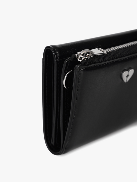 [fennec] HEARTY ZIPPER WALLET - BLACK