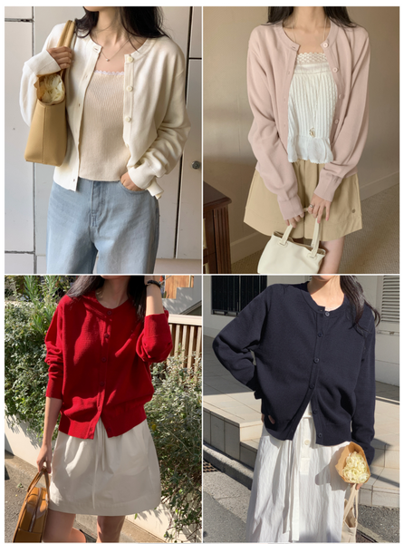 [98°C] [NEAH] Cotton Basic Cardigan