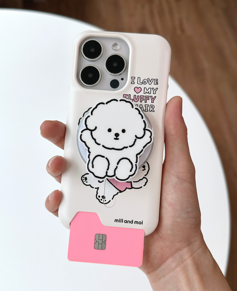 [mill and moi] 뽀글이 보숑이 MagSafe Grip Tok