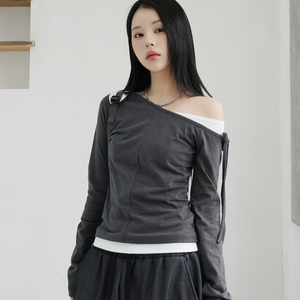 [BINARY01] Kuro Layered Ribbon T-Shirt