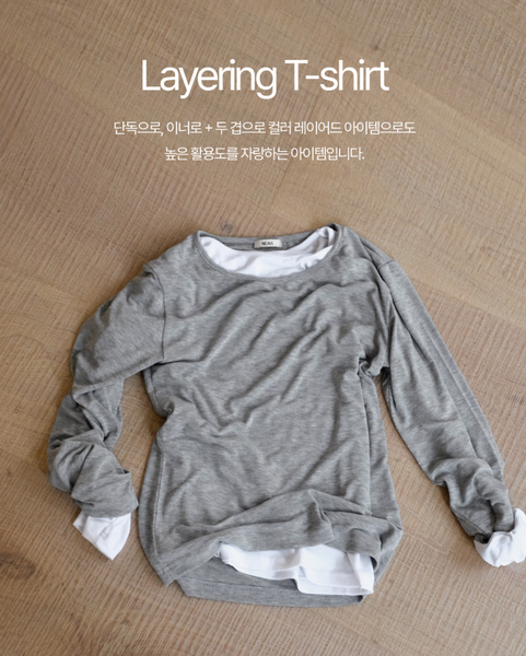 [98°C] [NEAH] Mushroom Layered T-shirt