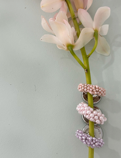 [loumoi] Ring Grip Tok Pale Pink Pearl
