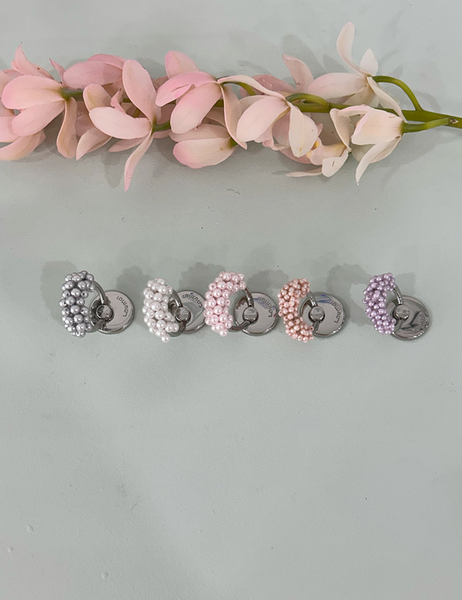 [loumoi] Ring Grip Tok Pale Pink Pearl