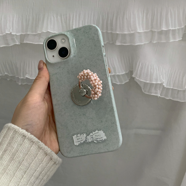 [loumoi] Ring Grip Tok Coral Pink Pearl