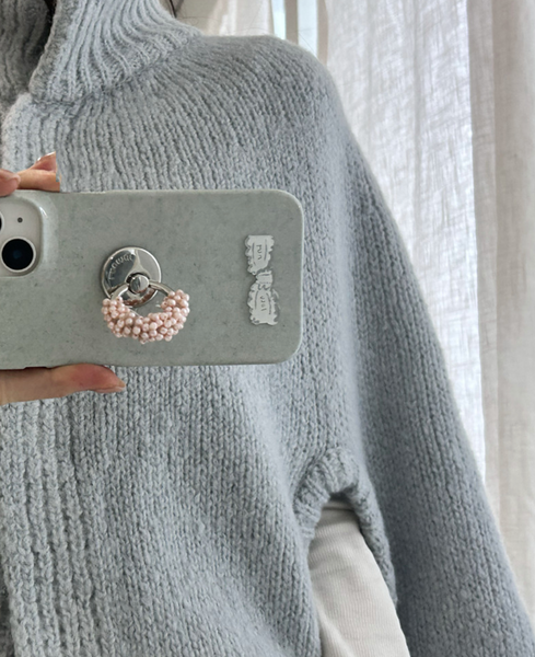 [loumoi] Ring Grip Tok Coral Pink Pearl