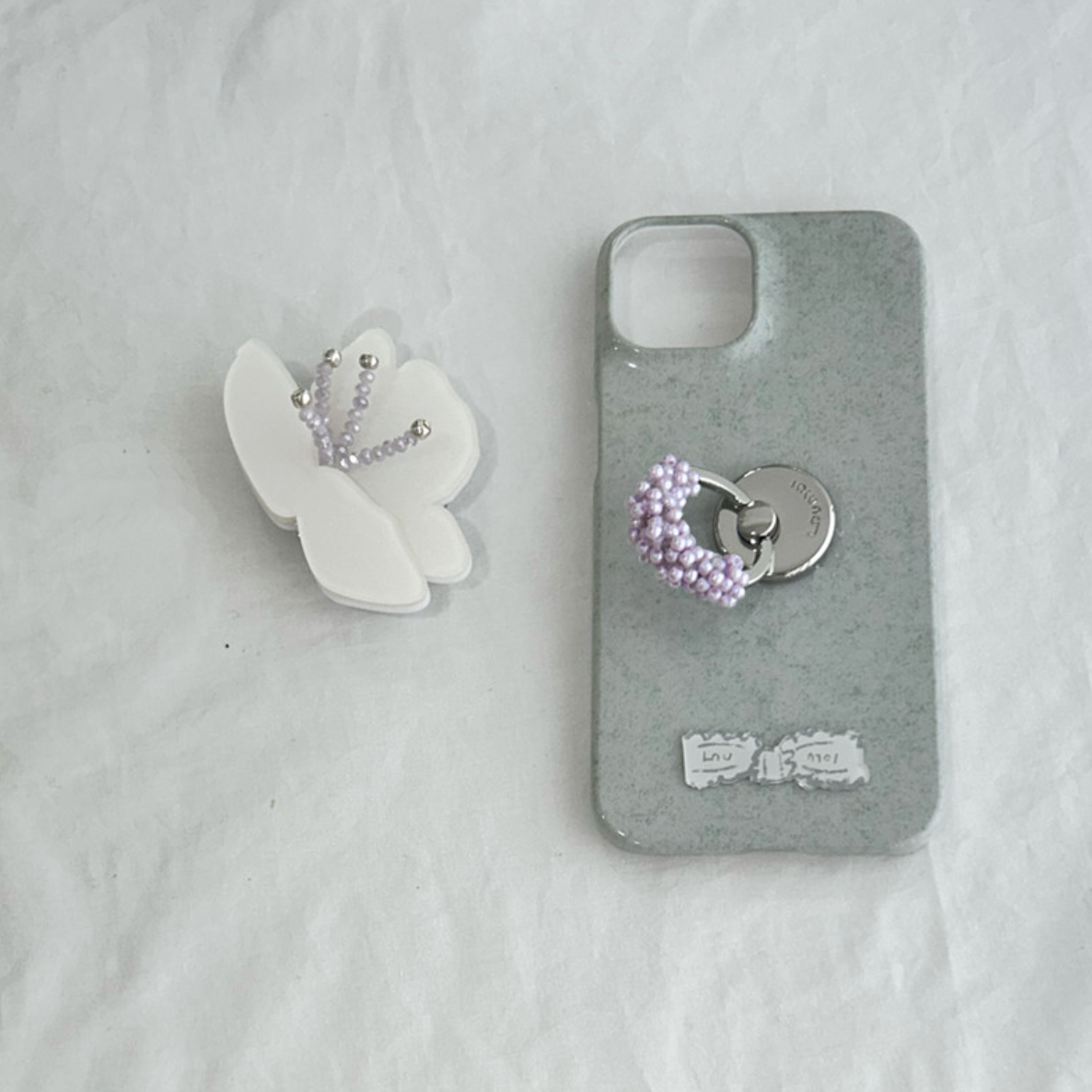 [loumoi] Ring Grip Tok Purple Pearl