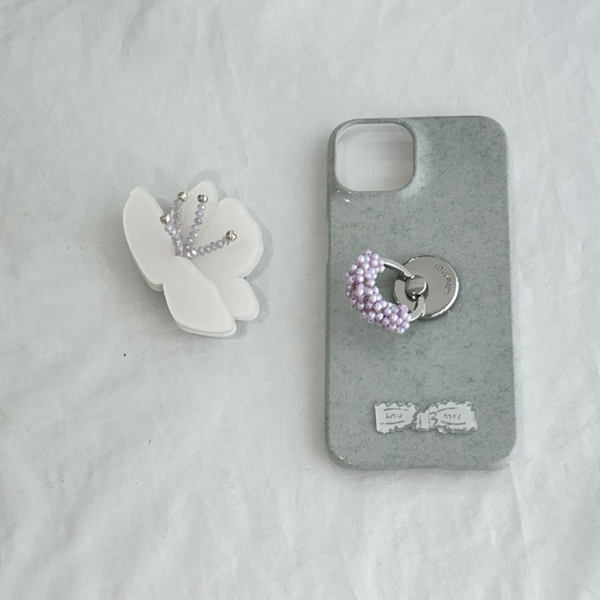 [loumoi] Ring Grip Tok Purple Pearl