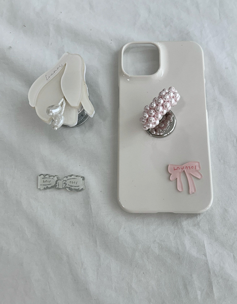 [loumoi] Leaf Series : Ivory Blossom Hard Case