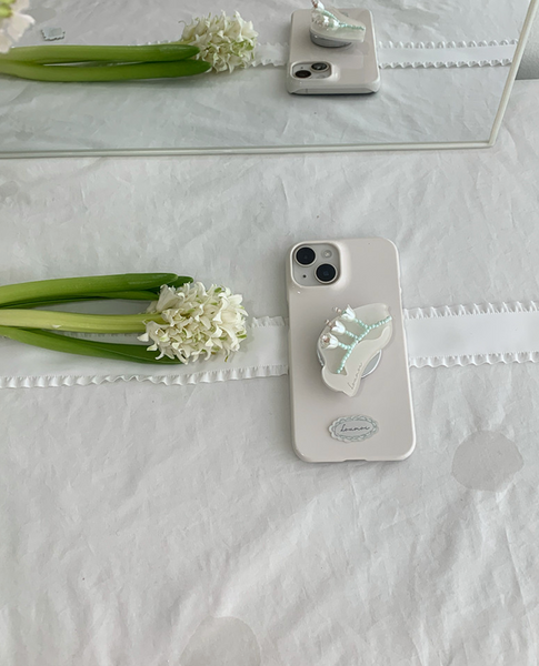 [loumoi] Leaf Series : Ivory Blossom Hard Case