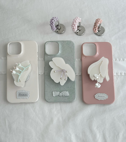[loumoi] Leaf Series : Ivory Blossom Hard Case