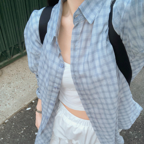 [VINVLE] Vintage Overfit Checkered Shirt